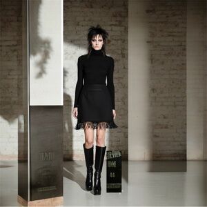 Jean Paul Gaultier Femme Vintage Archive Wool Fringe Mini Skirt Italy Excellent